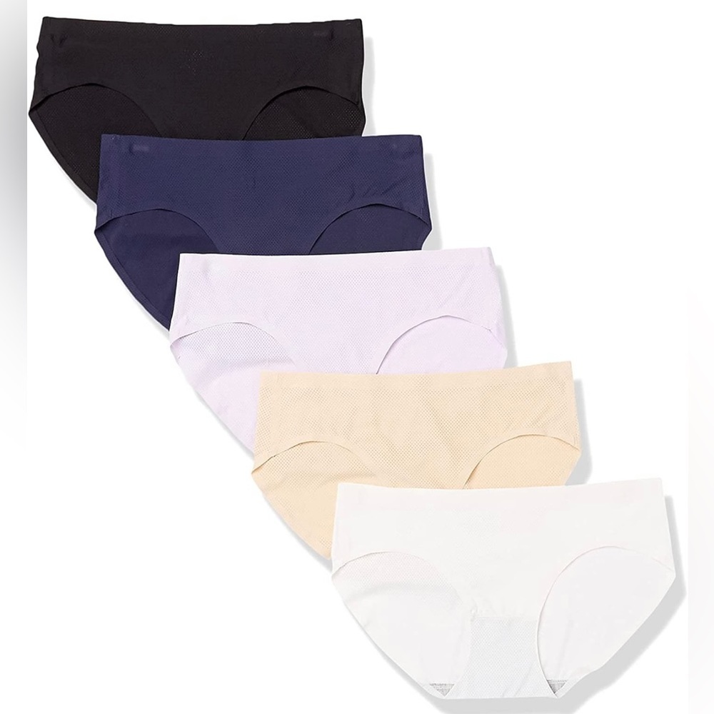 Amazon Essentials 5pk Seamless/No Show Hipster Panties, Size L
